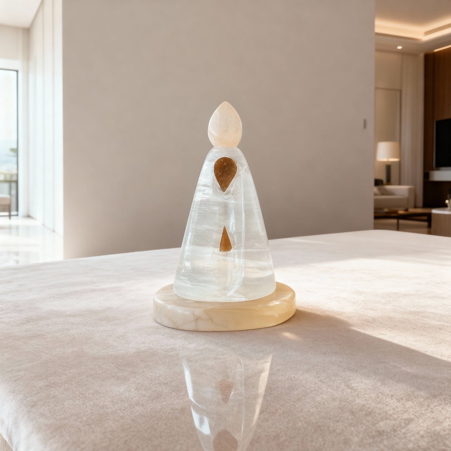 Nossa Senhora: Promessa — Escultura em Selenita - Sensí