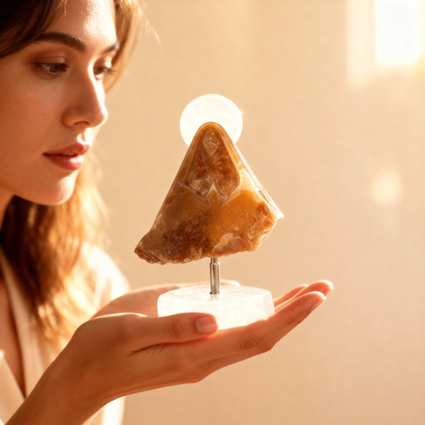 Nossa Senhora: Terra Serena — Escultura em Pedra Natural - Sensí