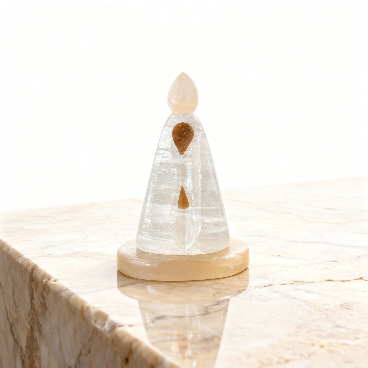 Nossa Senhora: Promessa — Escultura em Selenita - Sensí